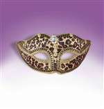 LEOPARD BEJEWELED MASK