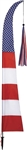 US Flag Sail Banner with Tassel - 6 Feet