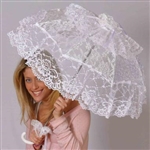 Victorian Parasol White