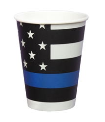 Thin Blue Line Paper Cups