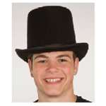 Dlx Blk Felt Tall Tophat Medium