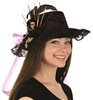 Top Hat with Skeleton, Lace Scarf and Bow