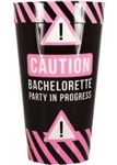 Caution Bachelorette Plastic Cup