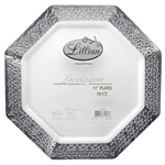 Silver Lacetagon 11" Plates