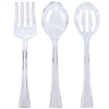 Clear Heavyweight Plastic Serving Set