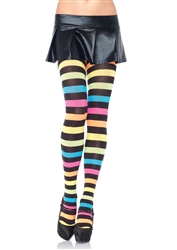 Neon Rainbow Acrylic Tights