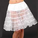 WHITE MID LENGTH PETTICOAT