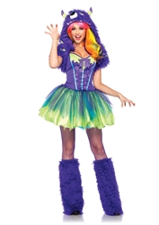 Purple Posh Monster Sm/Md Adult Costume