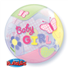 Baby Girl Butterfly 22 Inch Bubble Balloon