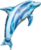 Jewel Blue Dolphin 32 Inch Balloon