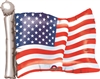American Flag 27 Inch Shaped Mylar Balloon