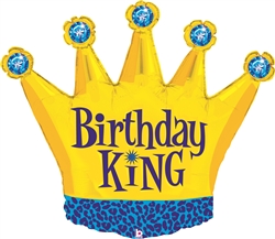 Birthday King Mylar Balloon