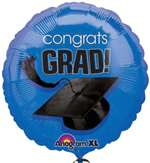 CONGRATS GRAD BLUE MYLAR