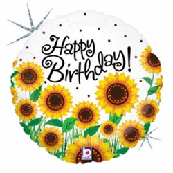 Sunny Sunflower Birthday Mylar Balloon