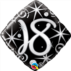 18th Birthday Elegant Sparkle Mylar Balloon