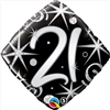 21st Birthday Elegant Sparkle Mylar Balloon