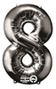 Silver "8" Shaped Mylar Balloon