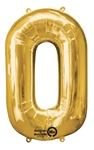 Gold "0" Shaped Mylar Balloon