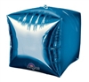 Cube Blue Mylar Balloon