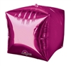 Cube Bright Pink Mylar Balloon