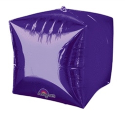 Cube Purple Mylar Balloon