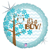 It's a Boy Baby Owl Mylar Balloon