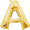 LETTER "A" GOLD AIR FILLED