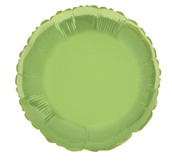 Lime Green Round Mylar Balloon