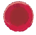 Red Round Mylar Balloon