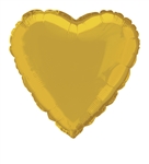 Gold Heart Mylar Balloon