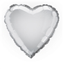 Silver Heart Mylar Balloon