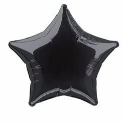 Black Star Mylar Balloon