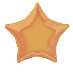 Orange Star Mylar Balloon