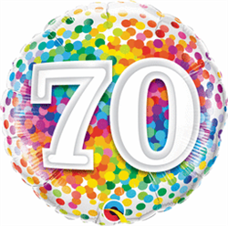 70 Rainbow Confetti Mylar