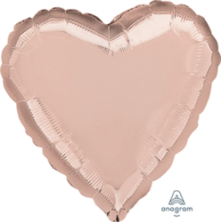 ROSE GOLD HEART MYLAR