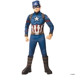 Captain America Deluxe Kid's Costume - Small