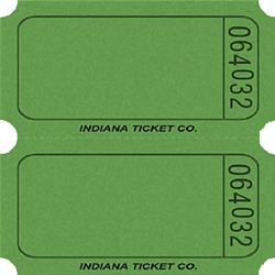 GREEN DOUBLE BLANK TICKETS