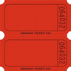 RED DOUBLE BLANK TICKETS