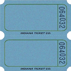 BLUE DOUBLE BLANK TICKETS