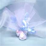 WHITE WITH BLUE PACIFIERS TULLE - 9