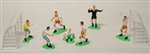 SOCCER TEAM SET WITH GOALS & REFEREE CAKE DECORATION