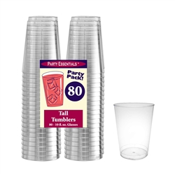 10oz Clear Tumblers (80 Count)