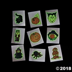 Halloween Glow In The Dark Tattoos