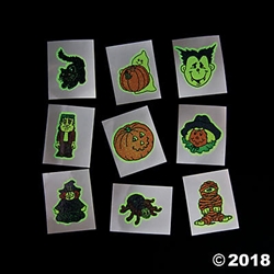 Halloween Glow In The Dark Tattoos