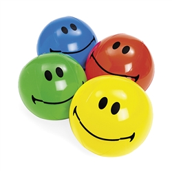 SMILE FACE BEACH BALL - 14IN