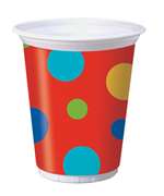 BIRTHDAY STRIPES PLASTIC CUPS