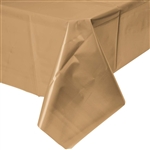 Gold Banquet Table Cover Plastic - 54" X 108"