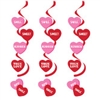 Valentine's Day Hearts Dizzy Danglers Swirl Decorations