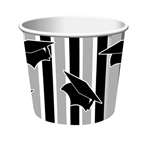 Grad Treat Cups Black and Grey Stripe