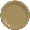 Gold Plastic Dessert Plates - 7 inches